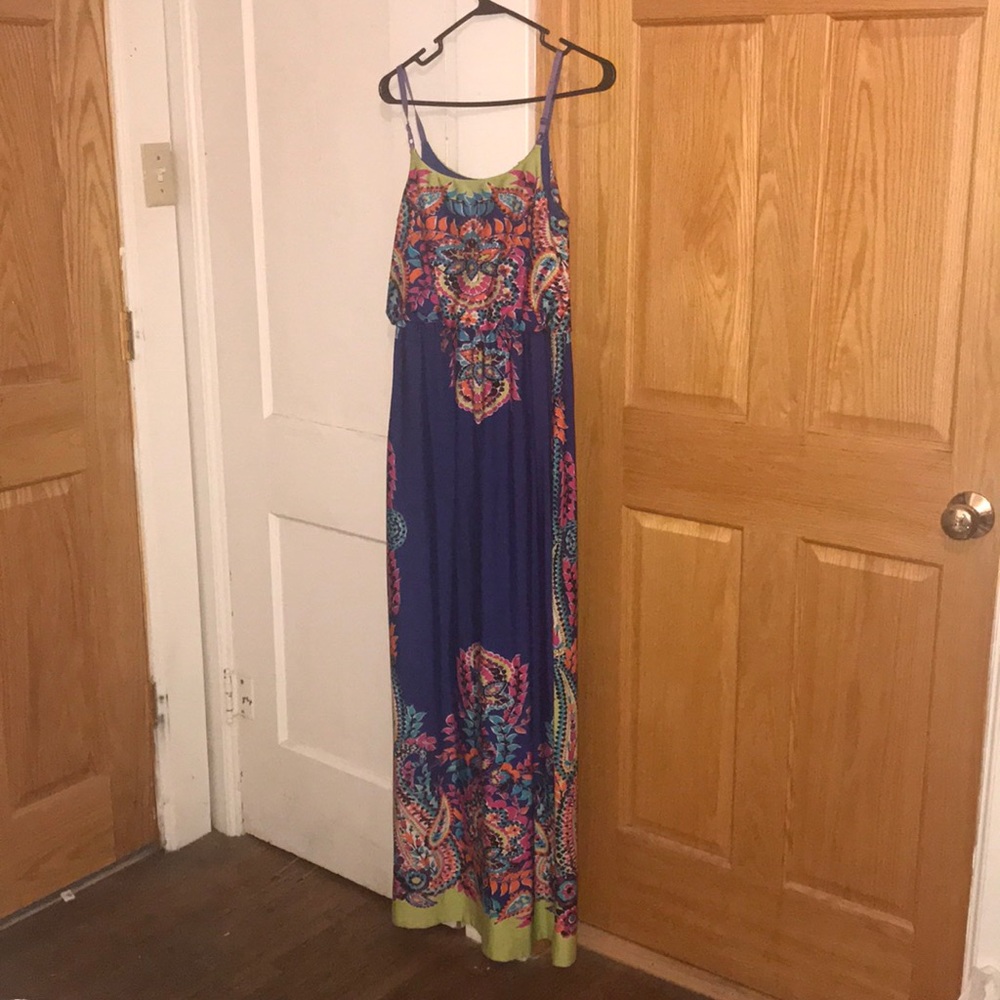 Vibrant, colorful maxi dress